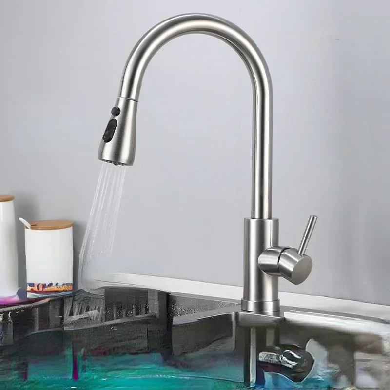 Commercial Kitchen Mixer Tap - Tap Brushed Nickel Kitchen Faucet Single