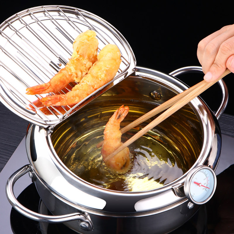 Commercial Kitchen Appliances - LMETJMA Japanese Deep Frying Pot with
