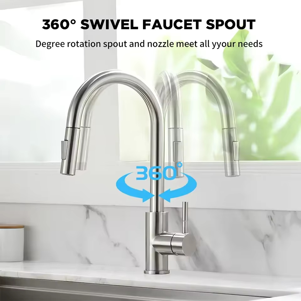 Black Silver Kitchen Faucet, D - Commercial Kitchen Mixer Tap review and price