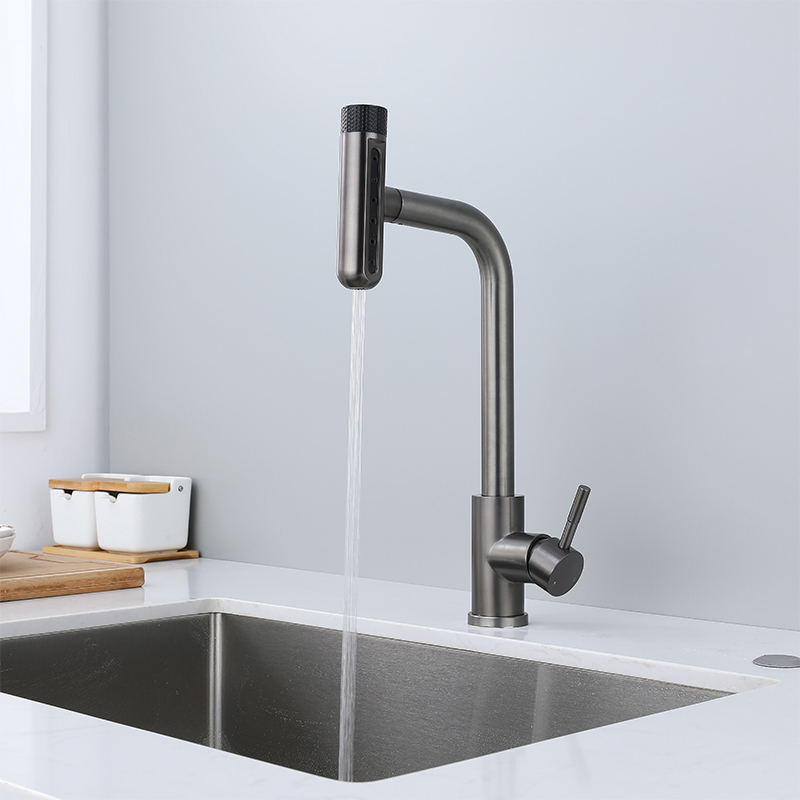 6 Mode Gray Kitchen Faucets Pu - Commercial Kitchen Mixer Tap review and price