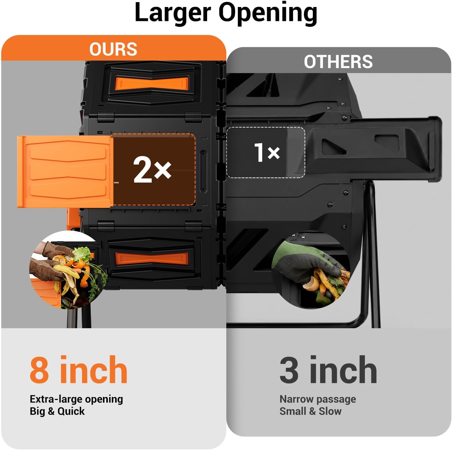 Outdoor Compost Tumbler Bin Du - Commercial Kitchen Swing Door review and price