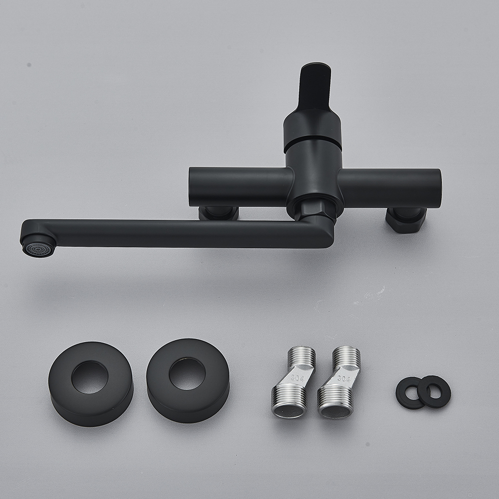 Black Wall Mounted Kitchen Fau - Commercial Kitchen Mixer Tap review and price