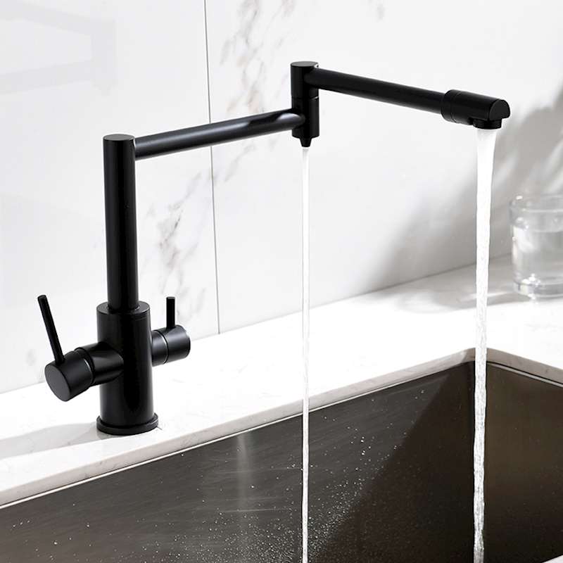 MTTUZK Black Brass Hot Cold Pu - Commercial Kitchen Mixer Tap review and price