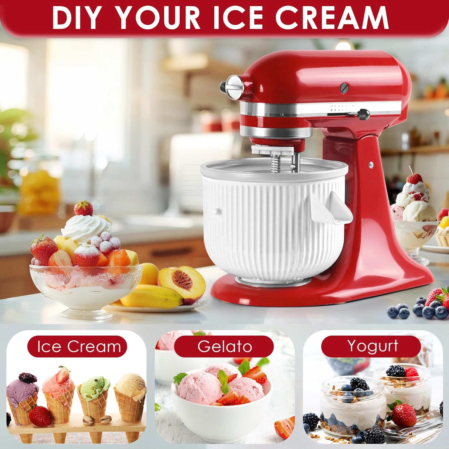 Ice Cream Maker Attachment for - Commercial Kitchen Units review and price